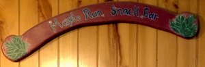 Maple Run Snack Bar sign