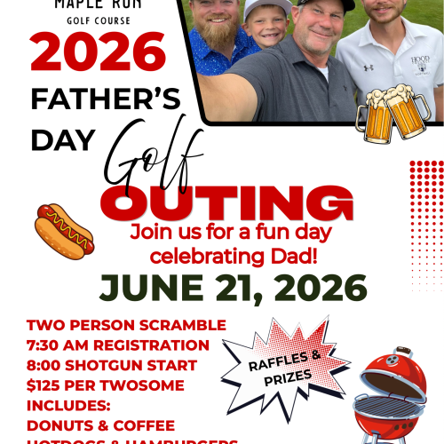 Green and White Modern Golf Tournament Flyer